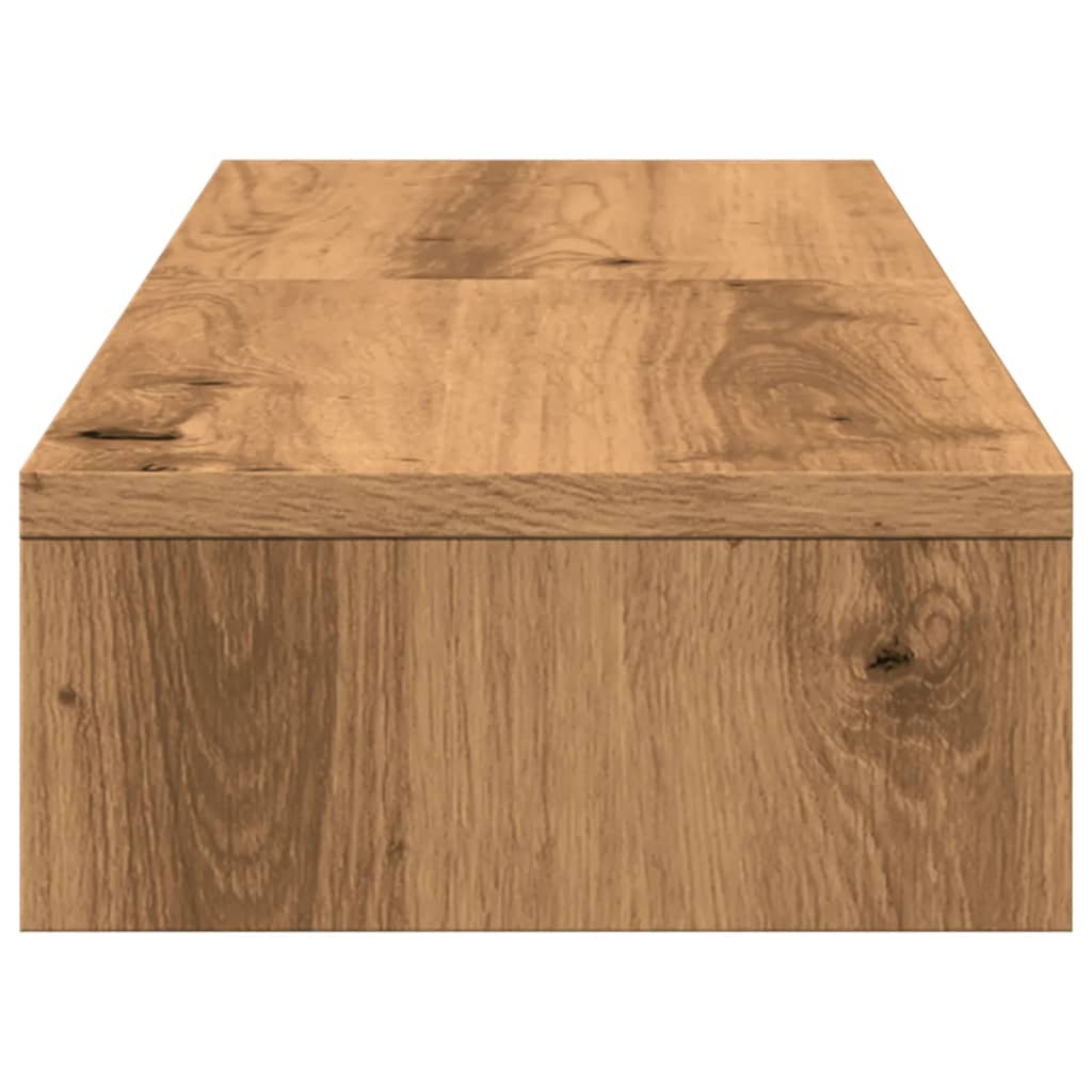 Monitorstandaard verstelbaar 80x24x10,5cm hout artisanaal eiken is nu te koop bij PeponiXL, paradijselijk wonen!