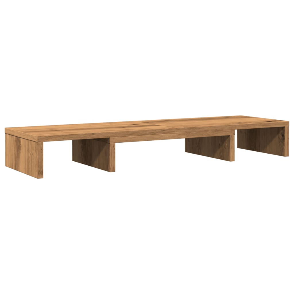 Monitorstandaard verstelbaar 80x24x10,5cm hout artisanaal eiken is nu te koop bij PeponiXL, paradijselijk wonen!