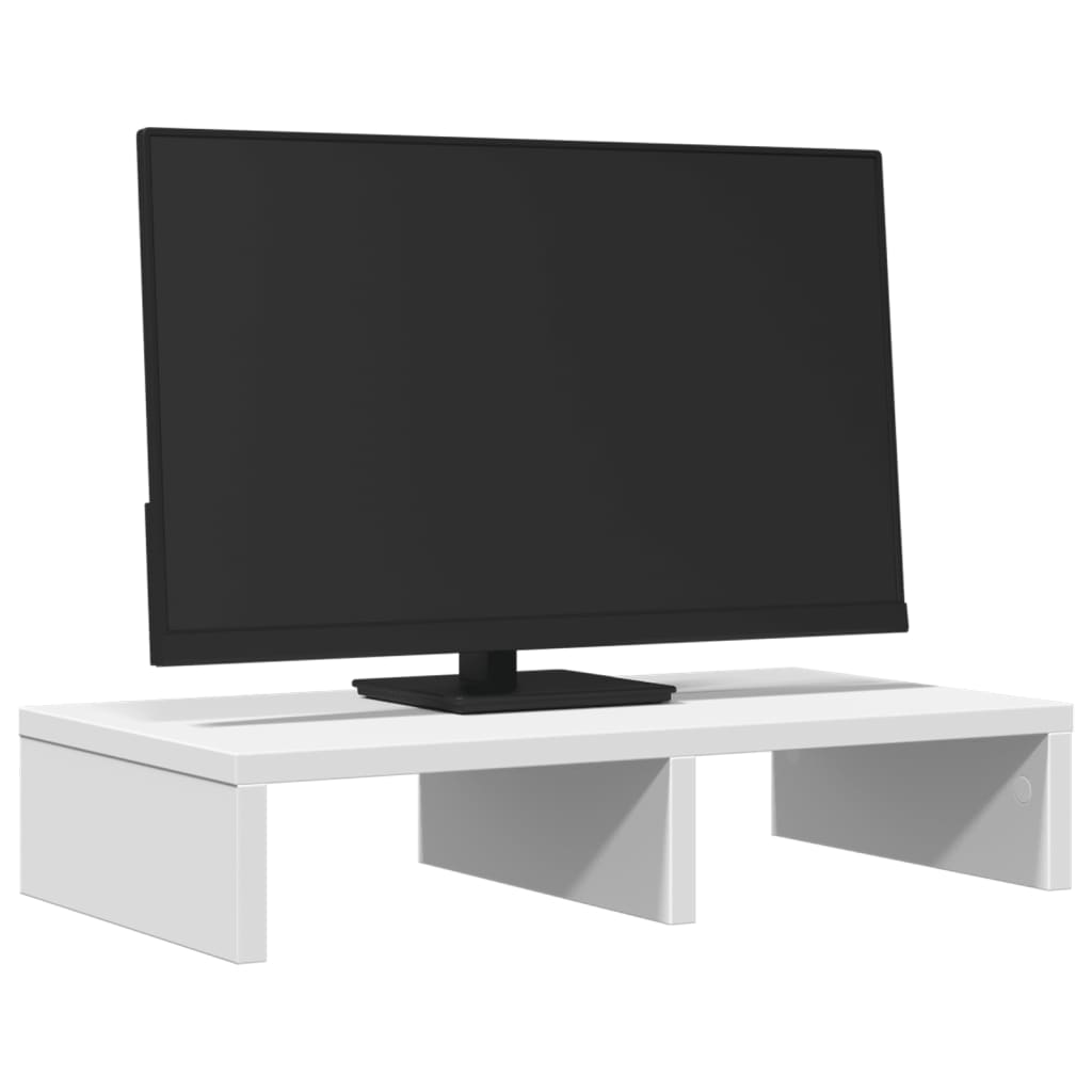 Monitorstandaard 50x27x10 cm bewerkt hout wit is nu te koop bij PeponiXL, paradijselijk wonen!