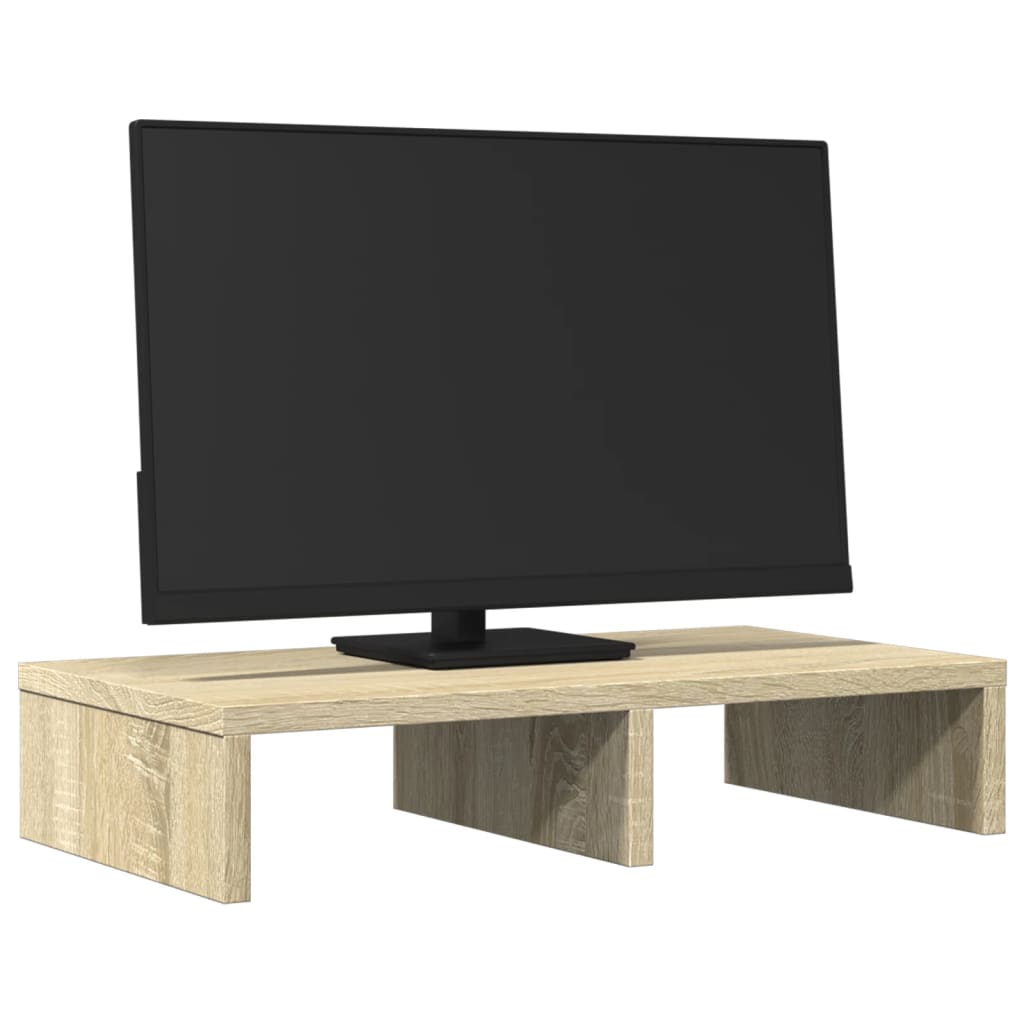 Monitorstandaard 50x27x10 cm bewerkt hout sonoma eikenkleurig is nu te koop bij PeponiXL, paradijselijk wonen!