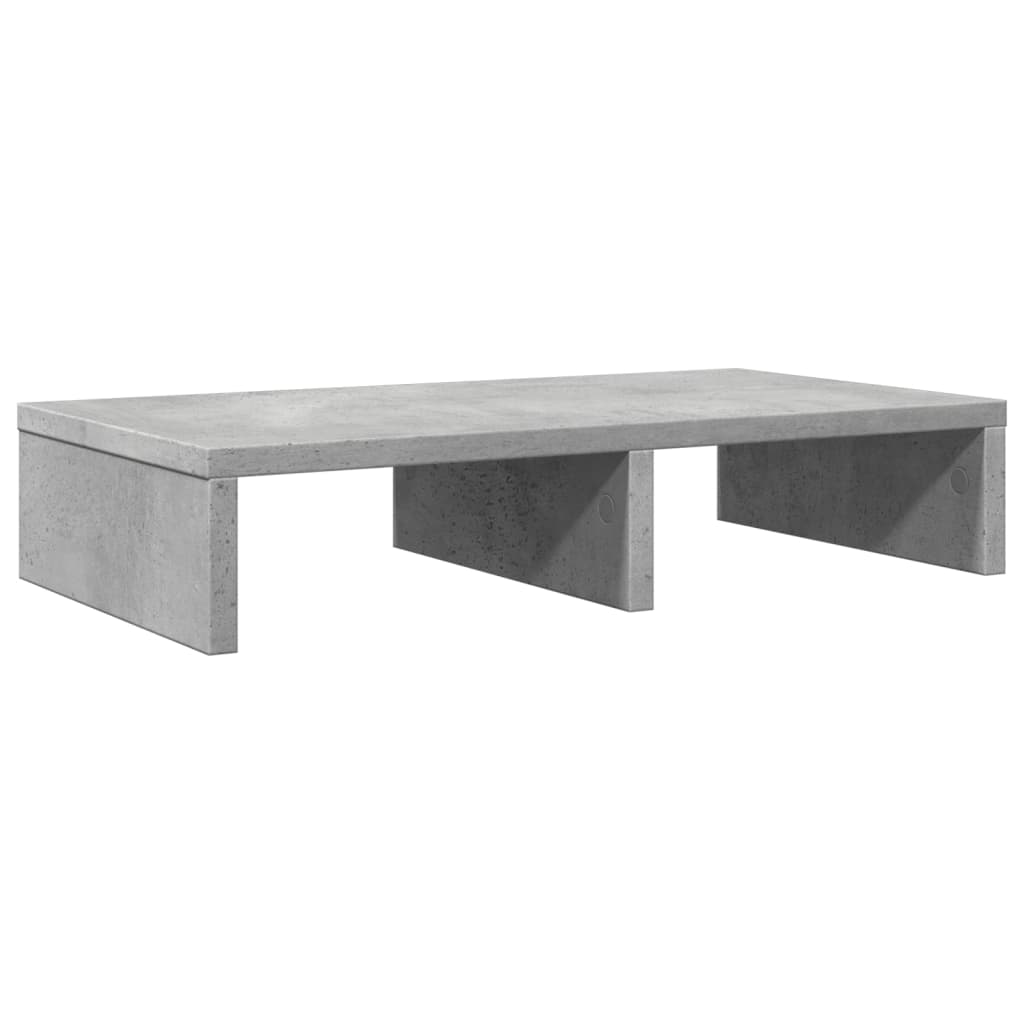 Monitorstandaard 50x27x10 cm bewerkt hout betongrijs is nu te koop bij PeponiXL, paradijselijk wonen!