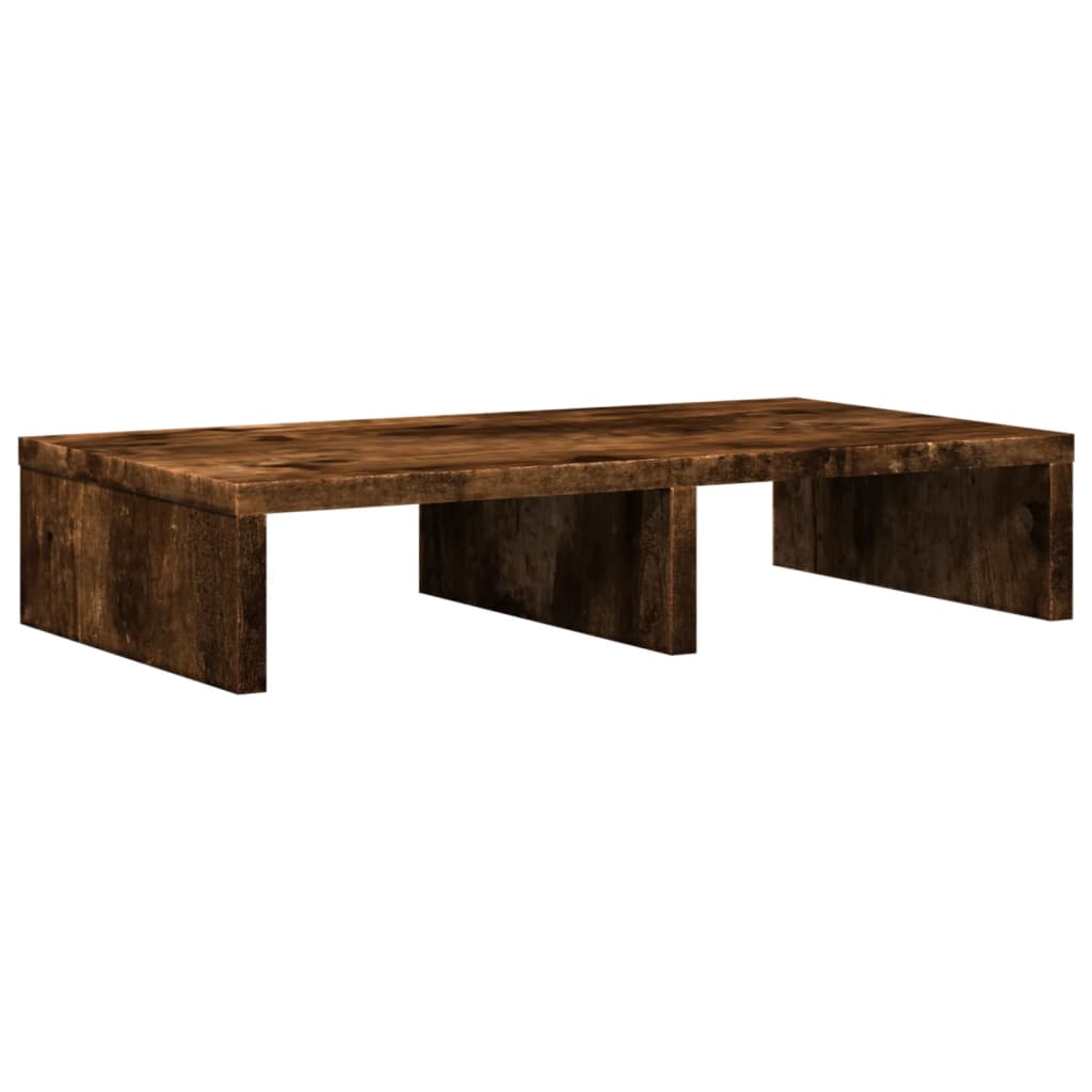 Monitorstandaard 50x27x10 cm bewerkt hout gerookt eikenkleurig is nu te koop bij PeponiXL, paradijselijk wonen!