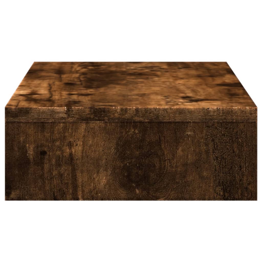 Monitorstandaard 50x27x10 cm bewerkt hout gerookt eikenkleurig is nu te koop bij PeponiXL, paradijselijk wonen!