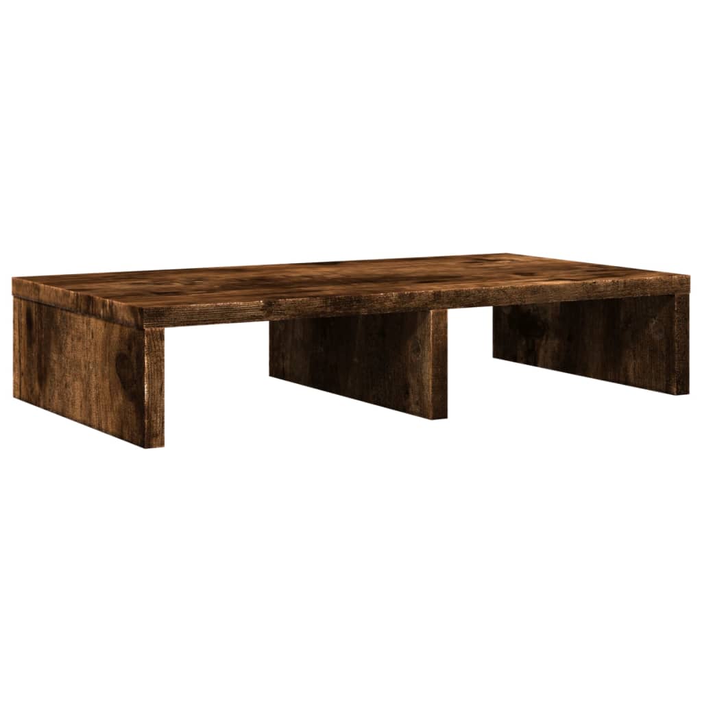 Monitorstandaard 50x27x10 cm bewerkt hout gerookt eikenkleurig is nu te koop bij PeponiXL, paradijselijk wonen!