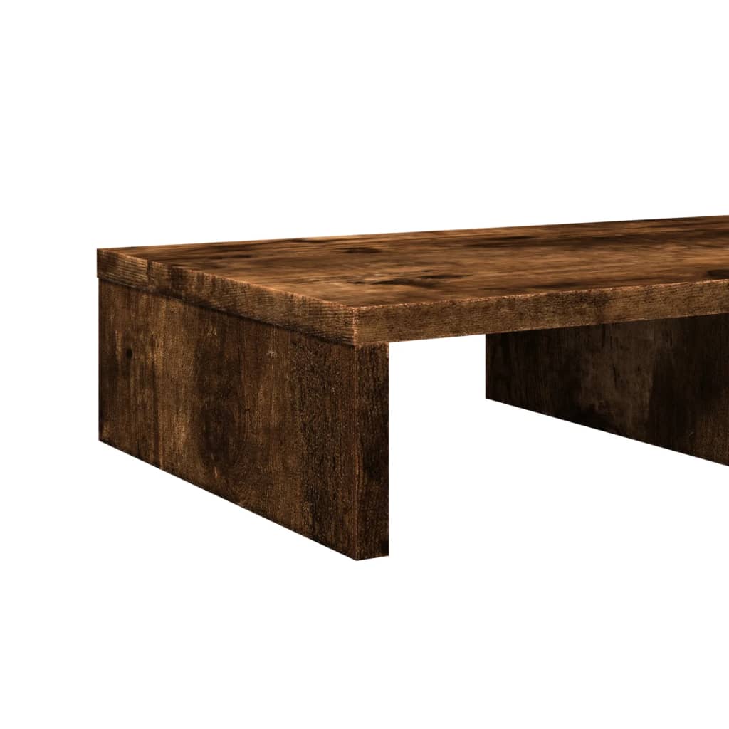 Monitorstandaard 50x27x10 cm bewerkt hout gerookt eikenkleurig is nu te koop bij PeponiXL, paradijselijk wonen!