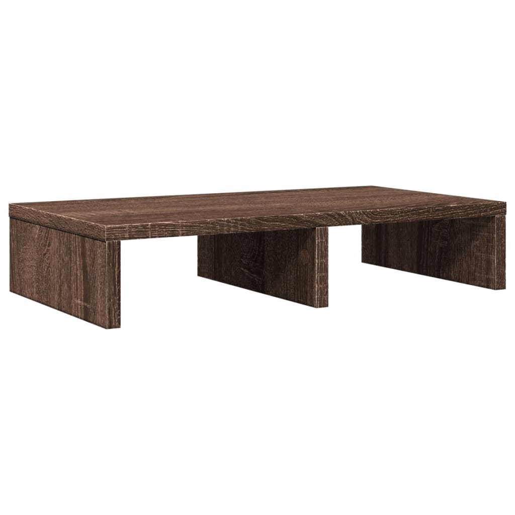 Monitorstandaard 50x27x10 cm bewerkt hout bruin eikenkleurig is nu te koop bij PeponiXL, paradijselijk wonen!