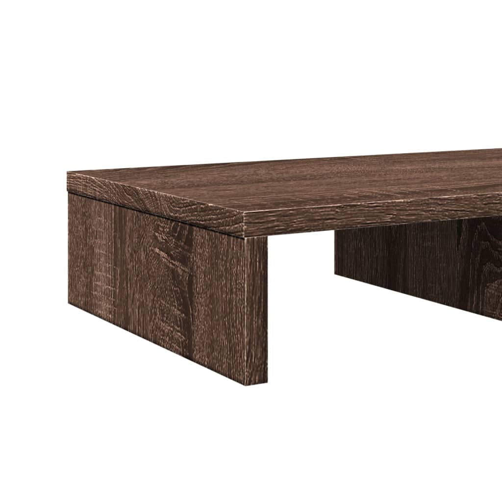 Monitorstandaard 50x27x10 cm bewerkt hout bruin eikenkleurig is nu te koop bij PeponiXL, paradijselijk wonen!