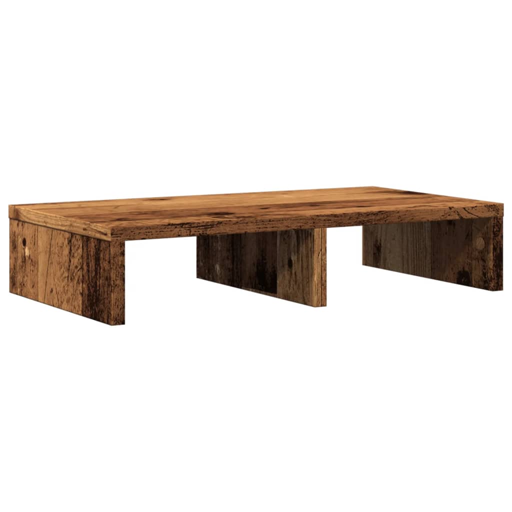 Monitorstandaard 50x27x10 cm bewerkt hout oud houtkleurig is nu te koop bij PeponiXL, paradijselijk wonen!