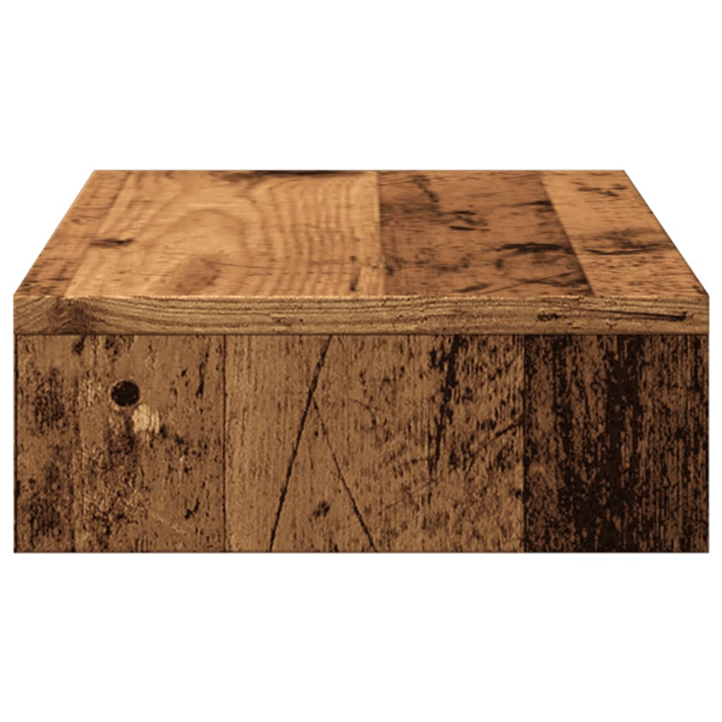 Monitorstandaard 50x27x10 cm bewerkt hout oud houtkleurig is nu te koop bij PeponiXL, paradijselijk wonen!