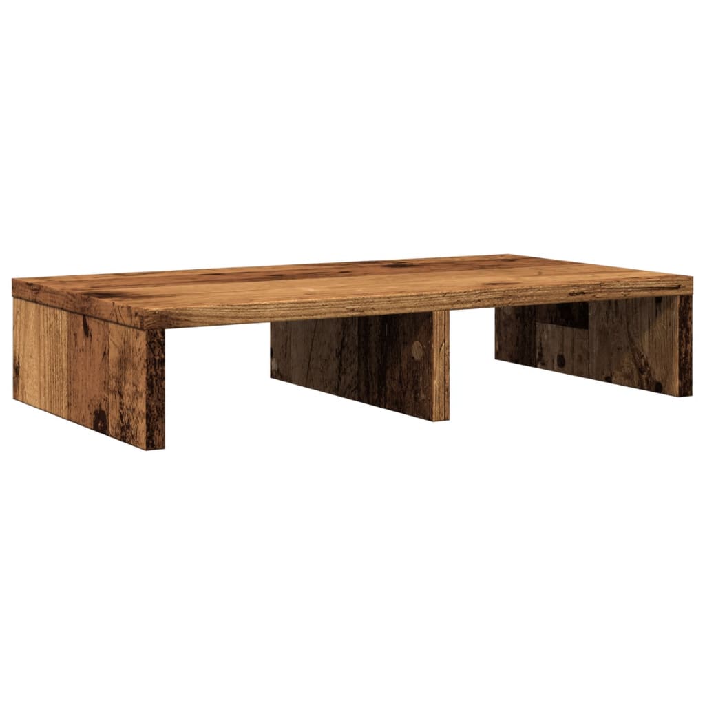 Monitorstandaard 50x27x10 cm bewerkt hout oud houtkleurig is nu te koop bij PeponiXL, paradijselijk wonen!