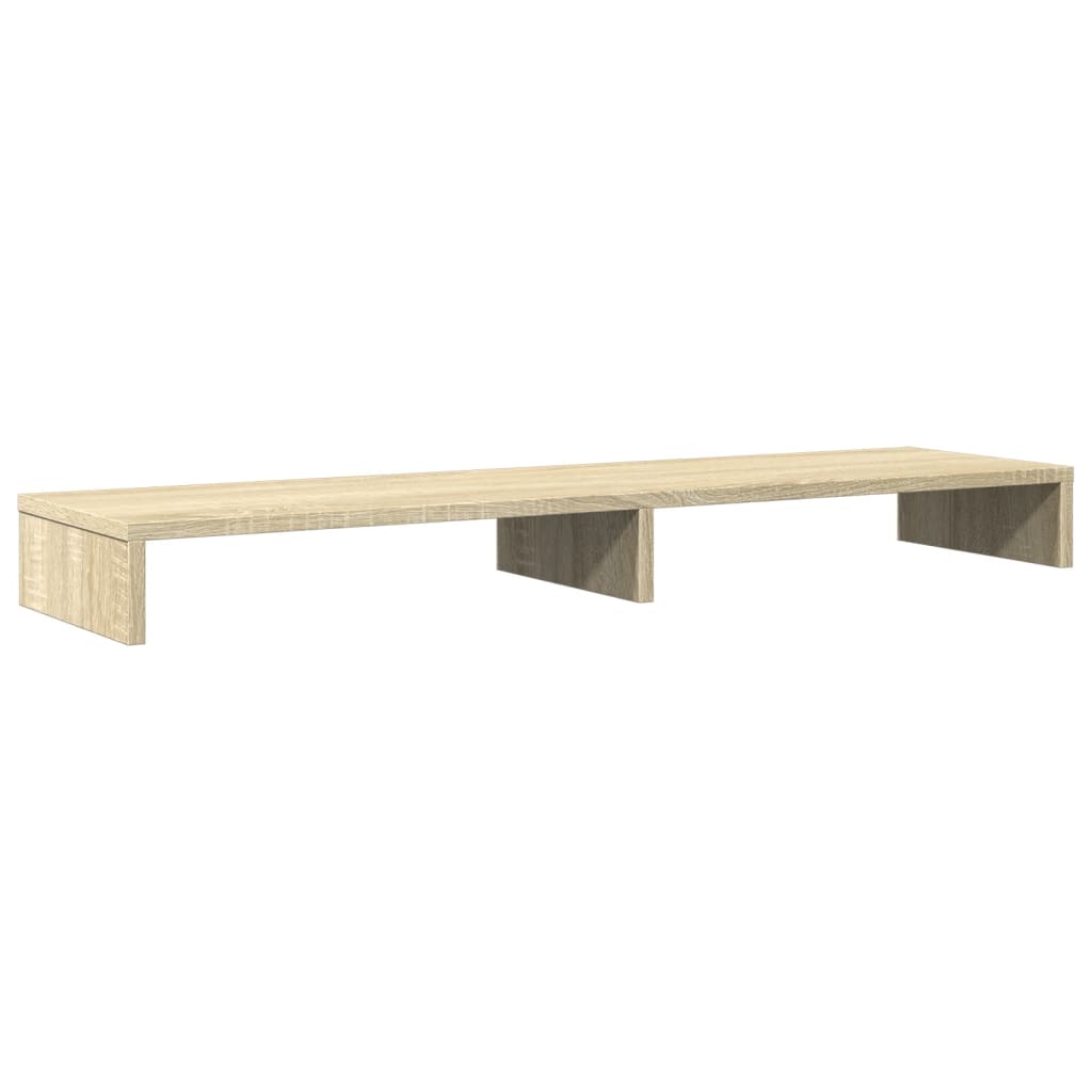 Monitorstandaard 100x27x10 cm bewerkt hout sonoma eikenkleurig is nu te koop bij PeponiXL, paradijselijk wonen!