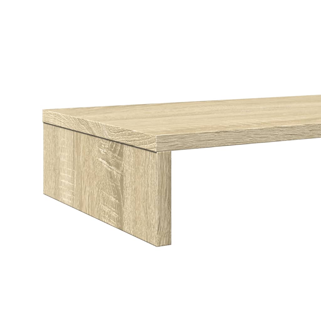 Monitorstandaard 100x27x10 cm bewerkt hout sonoma eikenkleurig is nu te koop bij PeponiXL, paradijselijk wonen!