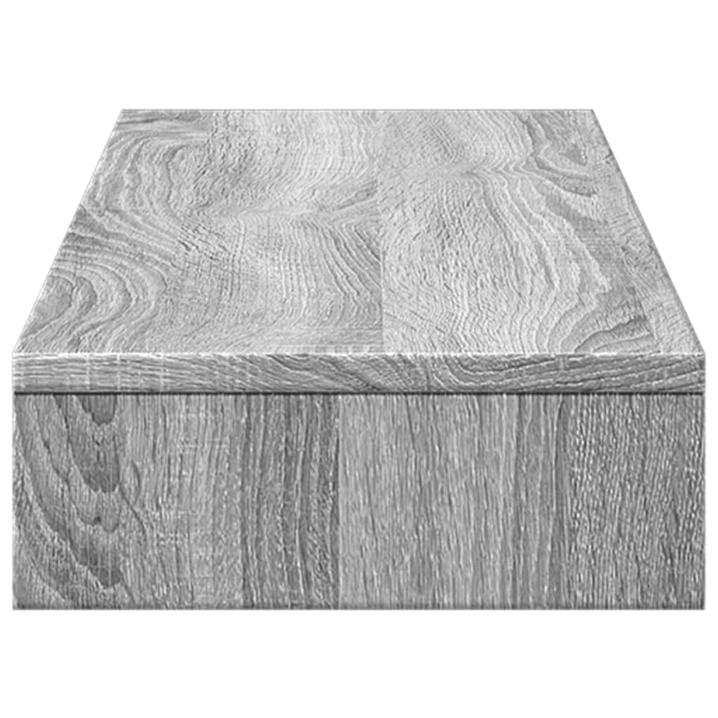 Monitorstandaard 100x27x10 cm bewerkt hout grijs sonoma eiken is nu te koop bij PeponiXL, paradijselijk wonen!