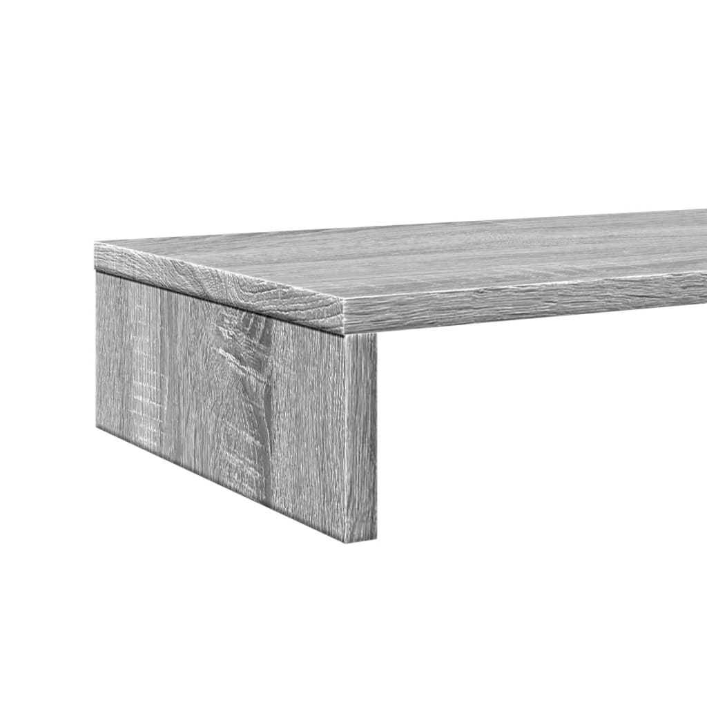 Monitorstandaard 100x27x10 cm bewerkt hout grijs sonoma eiken is nu te koop bij PeponiXL, paradijselijk wonen!