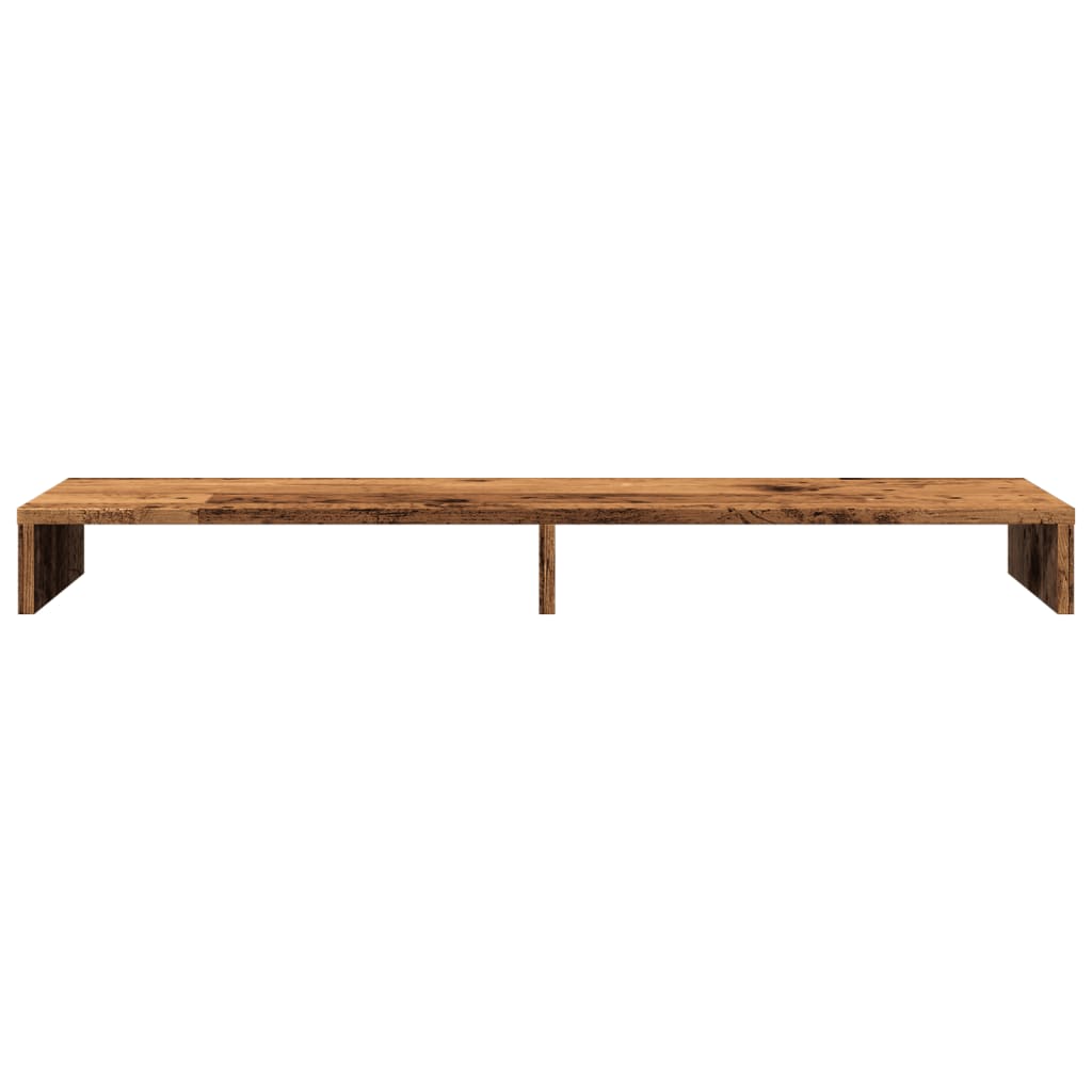 Monitorstandaard 100x27x10 cm bewerkt hout oud houtkleurig is nu te koop bij PeponiXL, paradijselijk wonen!