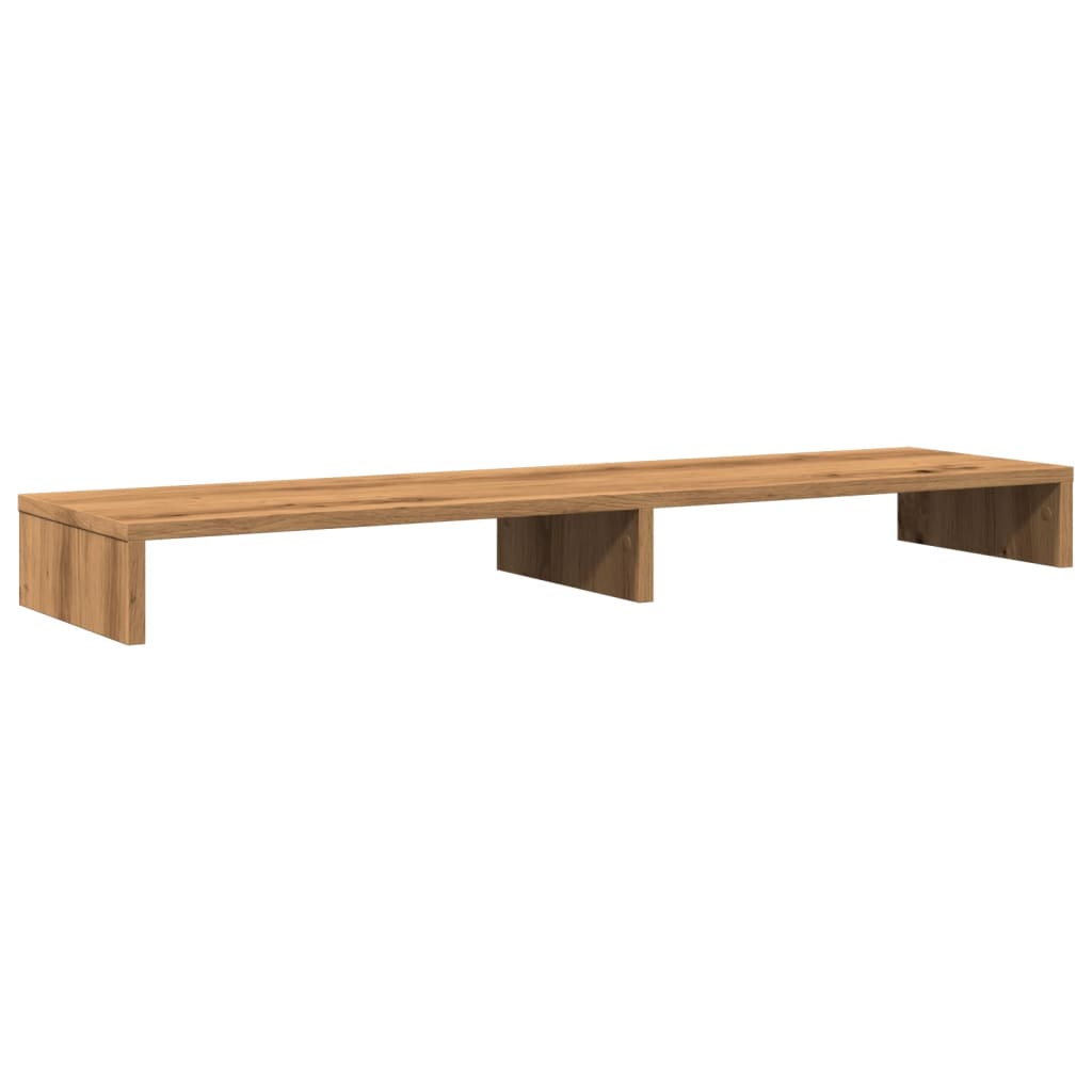 Monitorstandaard 100x27x10 cm bewerkt hout artisanaal eiken is nu te koop bij PeponiXL, paradijselijk wonen!