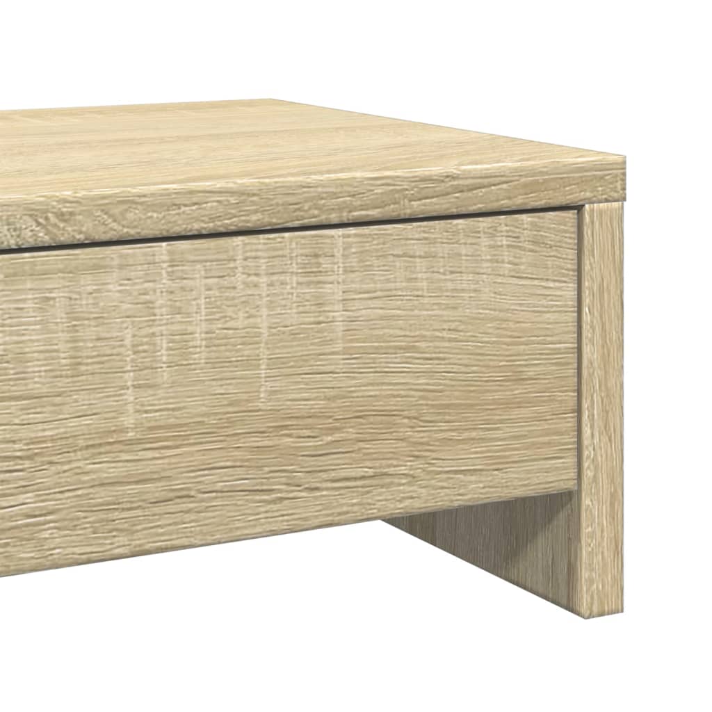 Monitorstandaard met lades 50x27x15 cm hout sonoma eikenkleur is nu te koop bij PeponiXL, paradijselijk wonen!