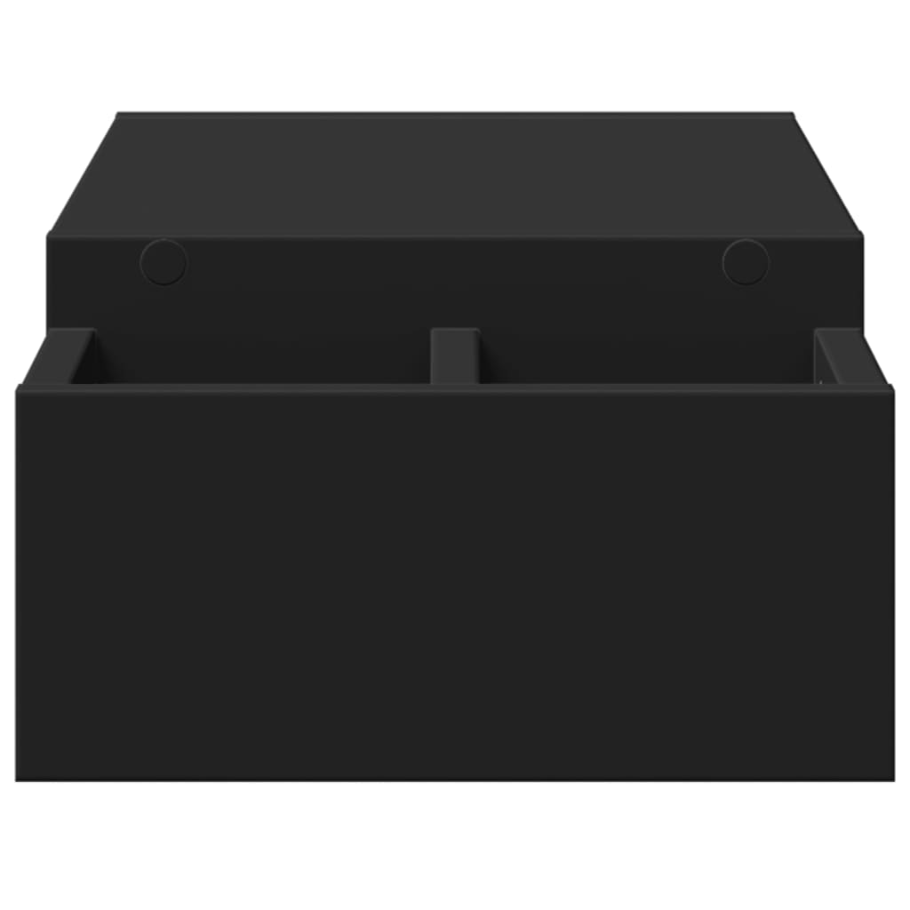 Monitorstandaard met opbergruimte 70x27x15 cm hout zwart is nu te koop bij PeponiXL, paradijselijk wonen!