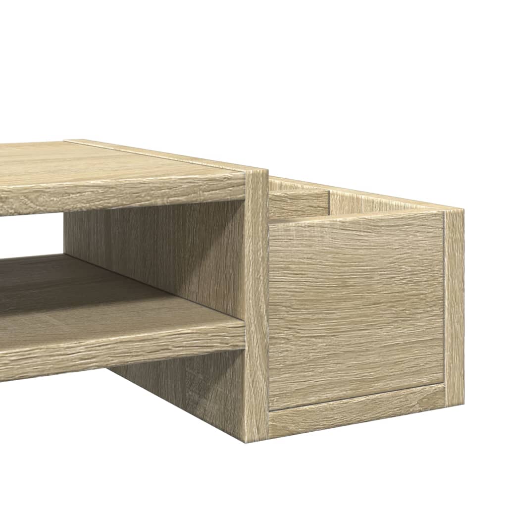 Monitorstandaard met opbergruimte 70x27x15 cm hout sonoma eiken is nu te koop bij PeponiXL, paradijselijk wonen!