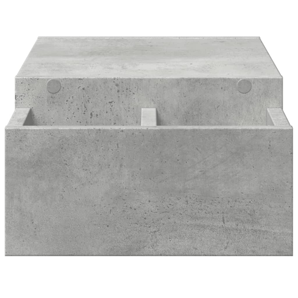 Monitorstandaard met opbergruimte 70x27x15 cm hout betongrijs is nu te koop bij PeponiXL, paradijselijk wonen!
