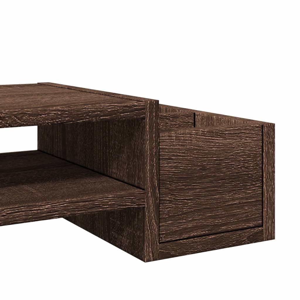 Monitorstandaard met opbergruimte 70x27x15 cm hout bruin eiken is nu te koop bij PeponiXL, paradijselijk wonen!