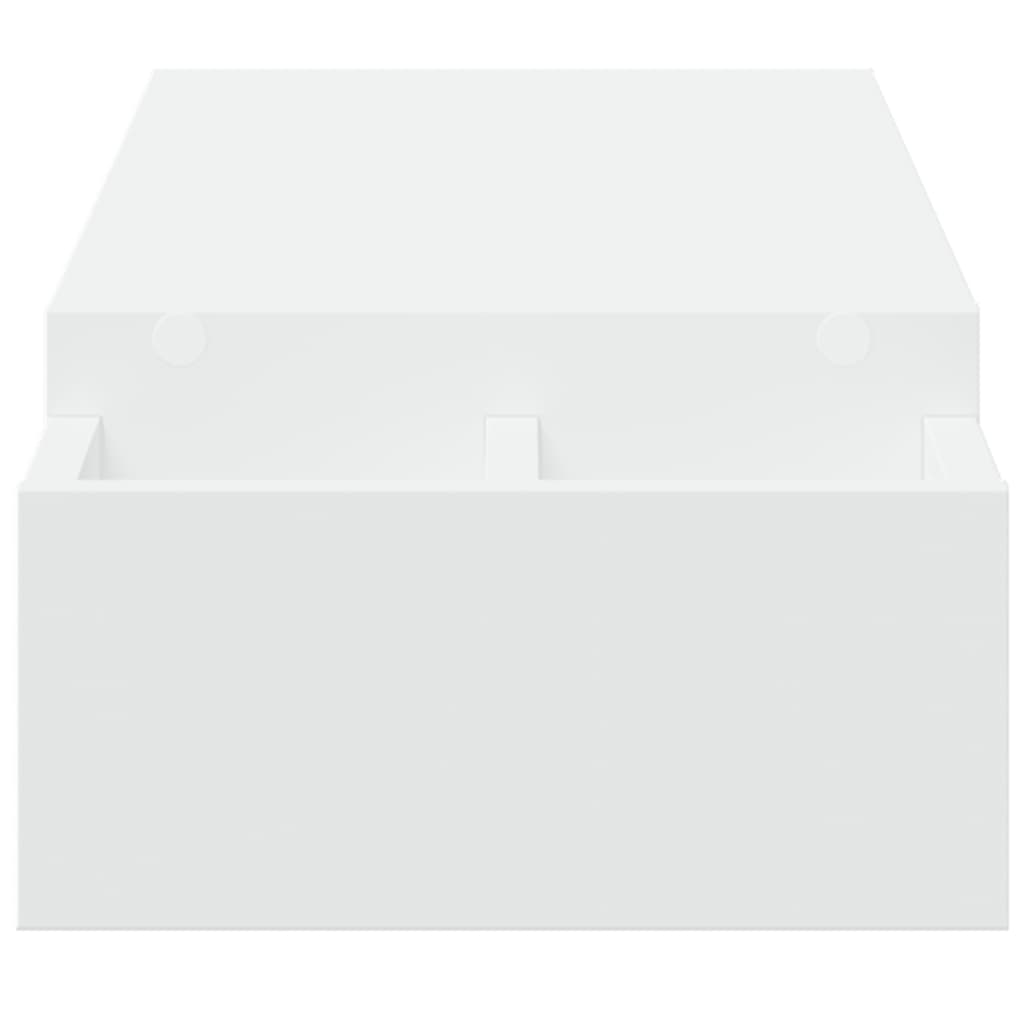 Monitorstandaard met opbergruimte 100x27x15 cm bewerkt hout wit is nu te koop bij PeponiXL, paradijselijk wonen!