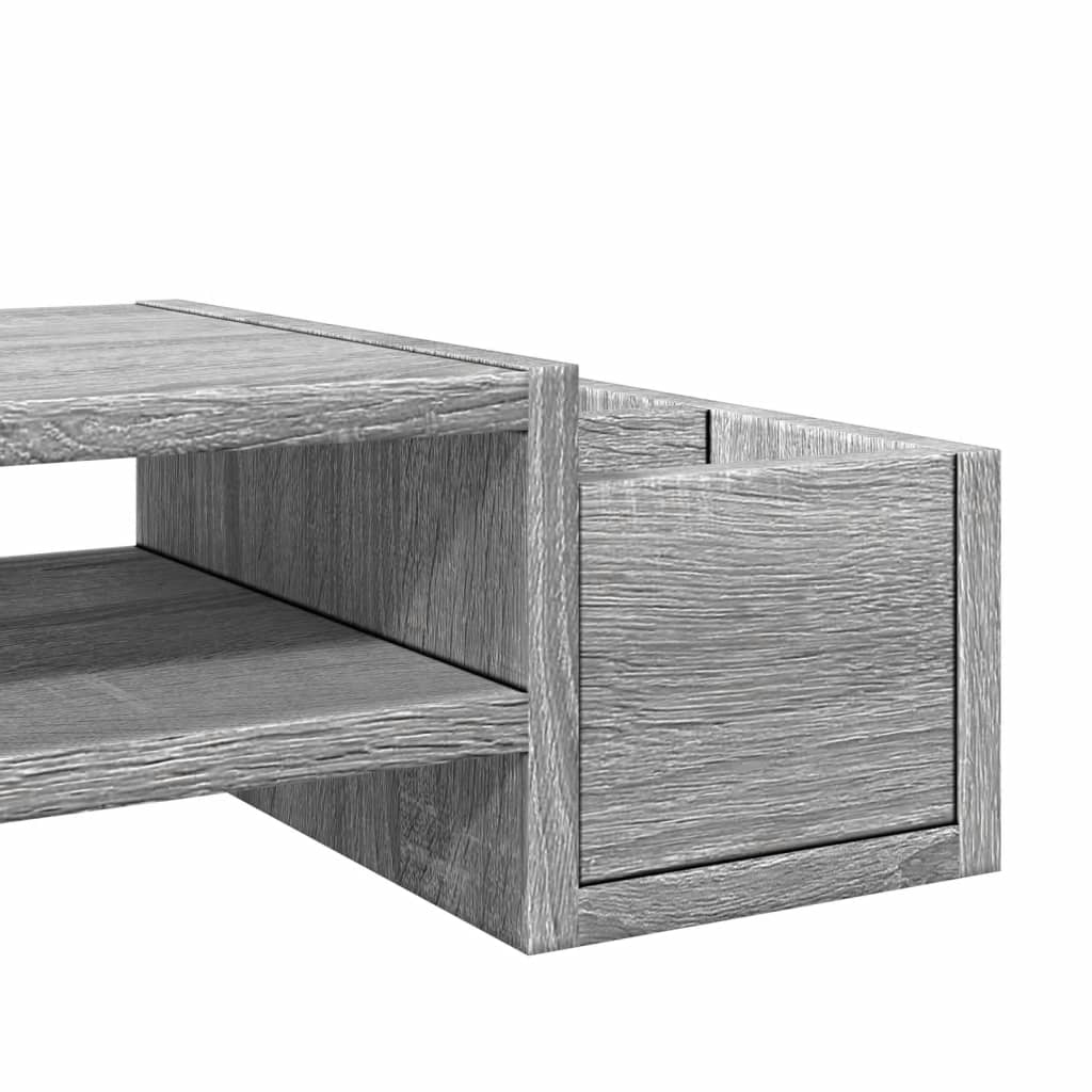Monitorstandaard opbergruimte 100x27x15 cm hout grijs sonoma is nu te koop bij PeponiXL, paradijselijk wonen!