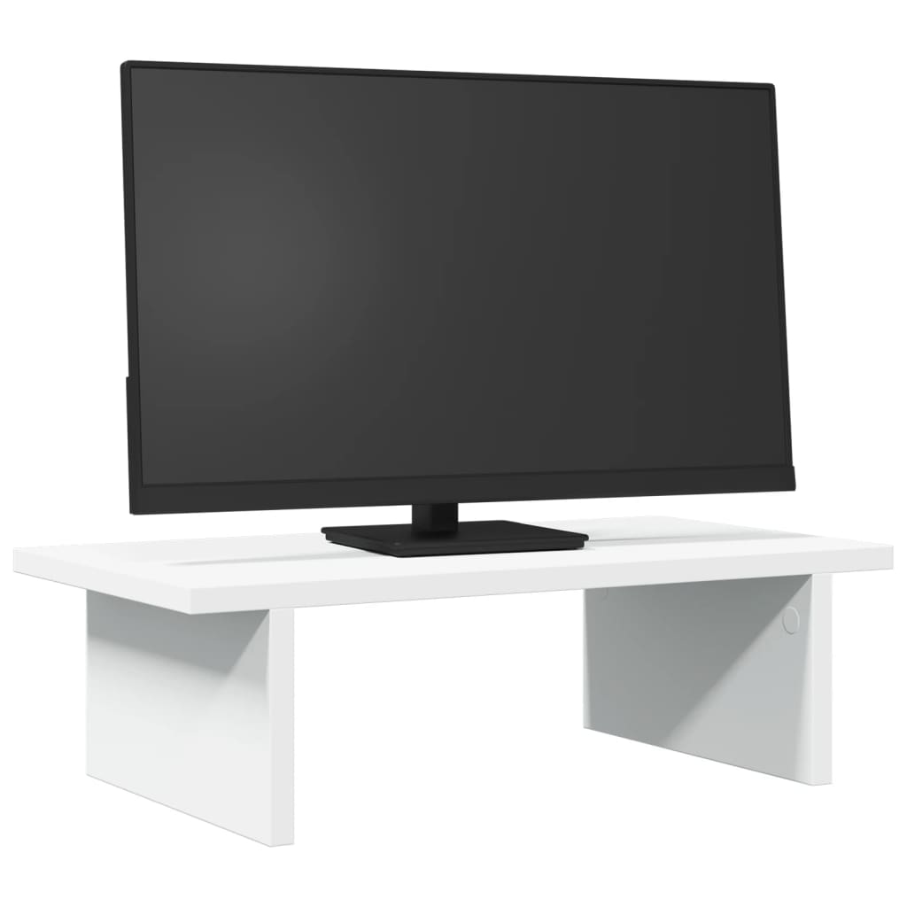 Monitorstandaard 50x27x15 cm bewerkt hout wit is nu te koop bij PeponiXL, paradijselijk wonen!