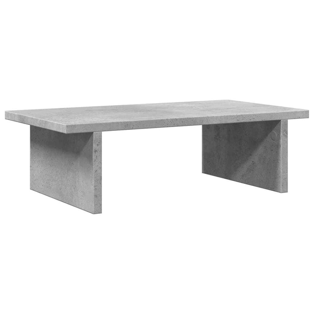 Monitorstandaard 50x27x15 cm bewerkt hout betongrijs is nu te koop bij PeponiXL, paradijselijk wonen!