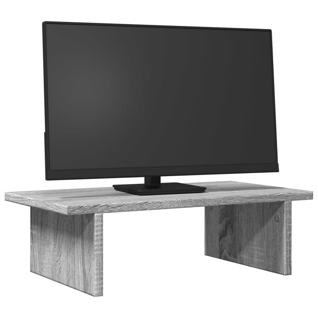 Monitorstandaard 50x27x15 cm bewerkt hout grijs sonoma eiken is nu te koop bij PeponiXL, paradijselijk wonen!