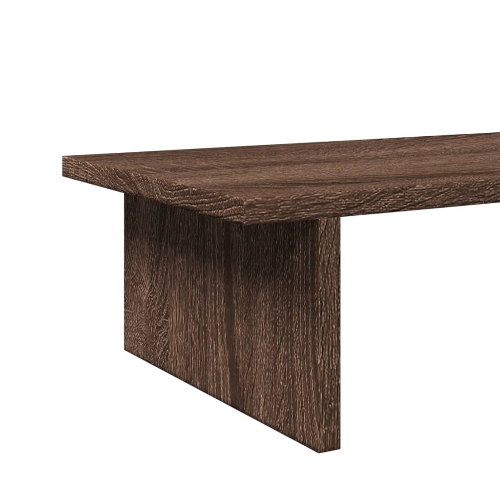 Monitorstandaard 50x27x15 cm bewerkt hout bruin eikenkleurig is nu te koop bij PeponiXL, paradijselijk wonen!