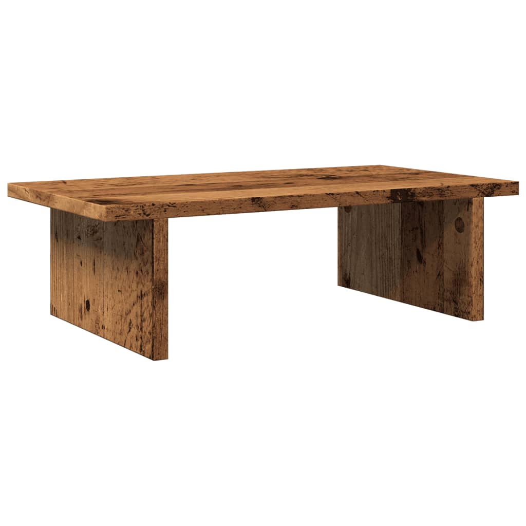 Monitorstandaard 50x27x15 cm bewerkt hout oud houtkleurig is nu te koop bij PeponiXL, paradijselijk wonen!