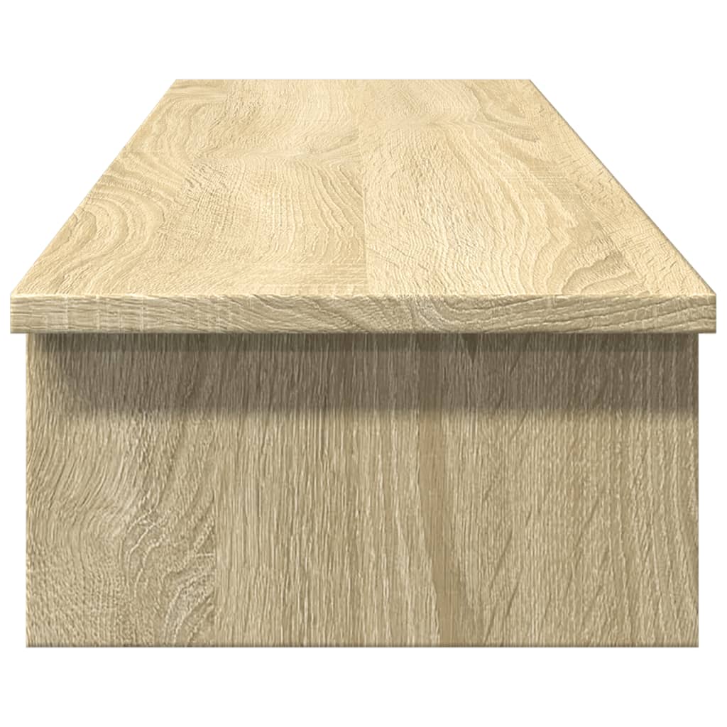 Monitorstandaard 100x27x15 cm bewerkt hout sonoma eikenkleurig is nu te koop bij PeponiXL, paradijselijk wonen!