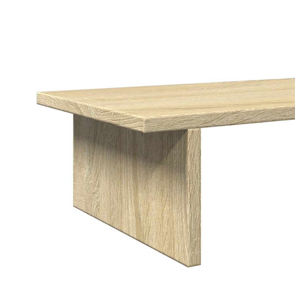 Monitorstandaard 100x27x15 cm bewerkt hout sonoma eikenkleurig is nu te koop bij PeponiXL, paradijselijk wonen!