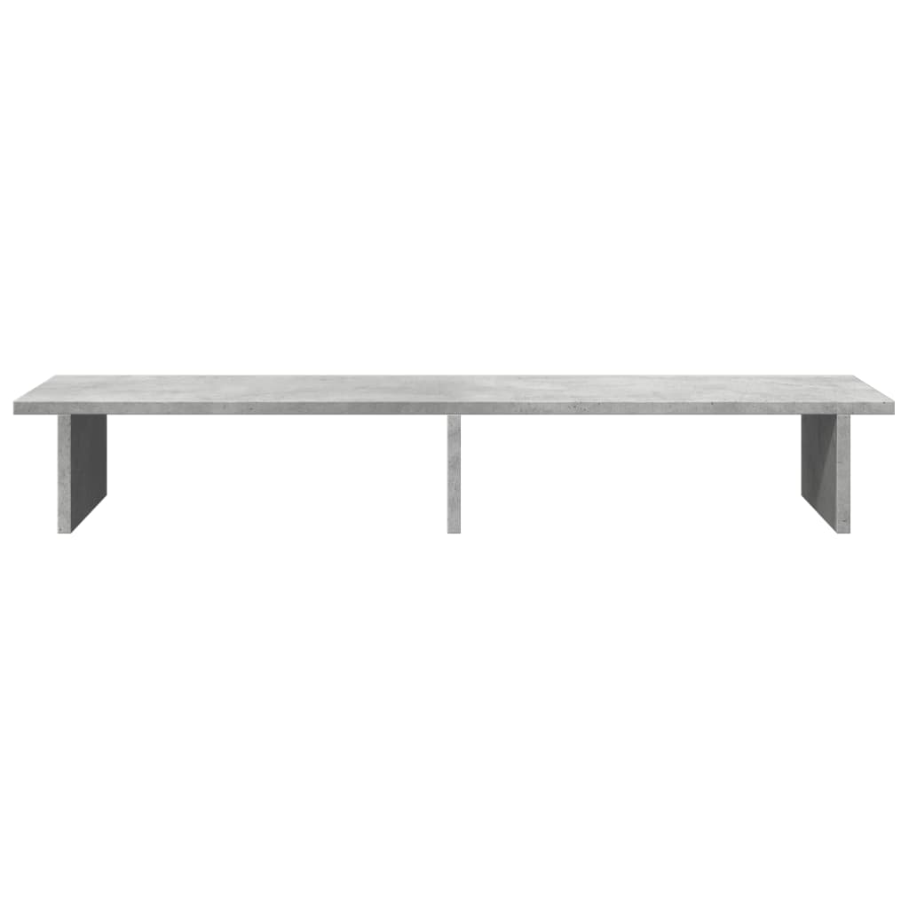 Monitorstandaard 100x27x15 cm bewerkt hout betongrijs is nu te koop bij PeponiXL, paradijselijk wonen!