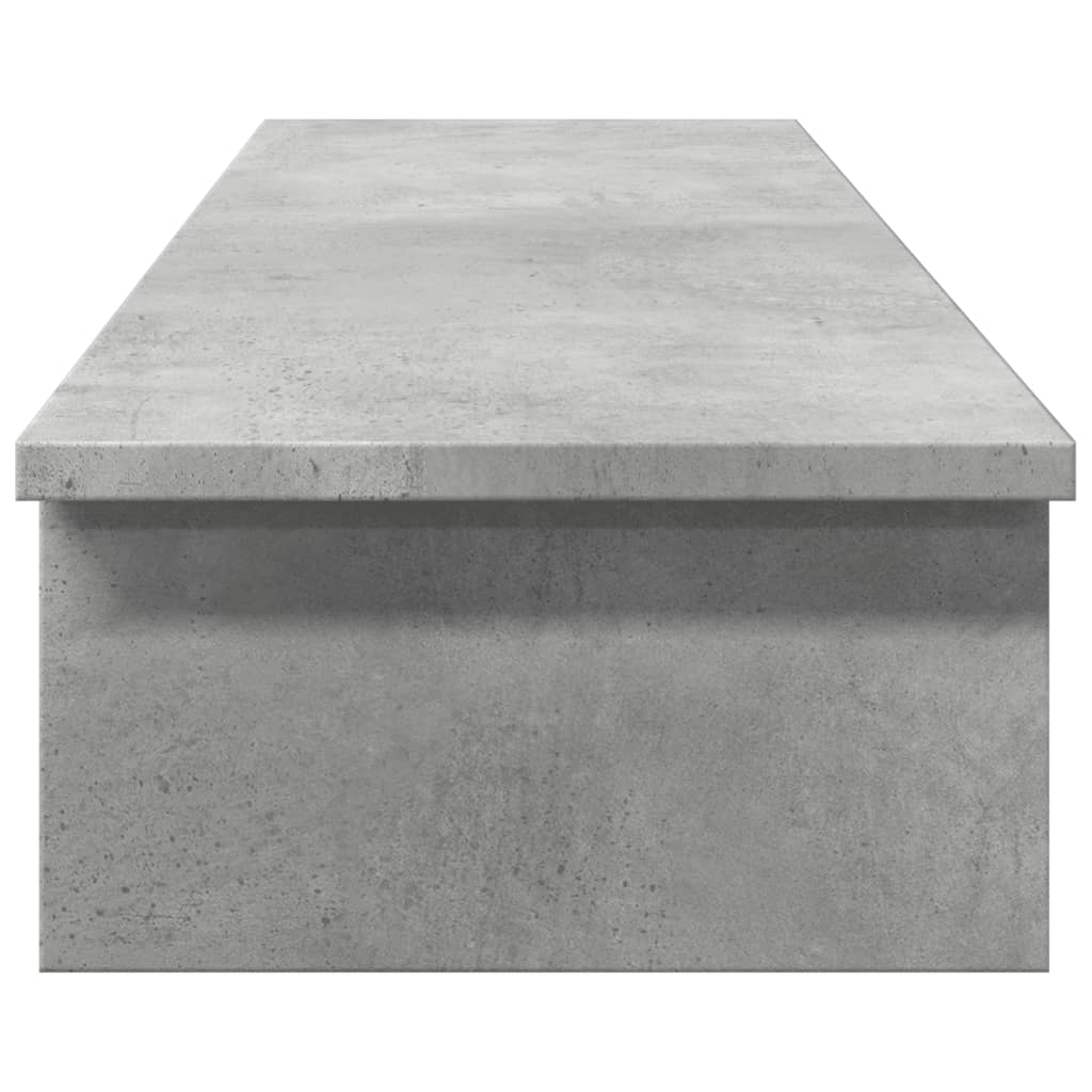 Monitorstandaard 100x27x15 cm bewerkt hout betongrijs is nu te koop bij PeponiXL, paradijselijk wonen!