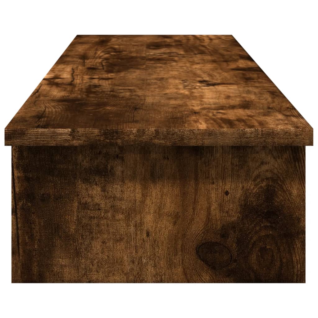 Monitorstandaard 100x27x15 cm bewerkt hout gerookt eikenkleurig is nu te koop bij PeponiXL, paradijselijk wonen!