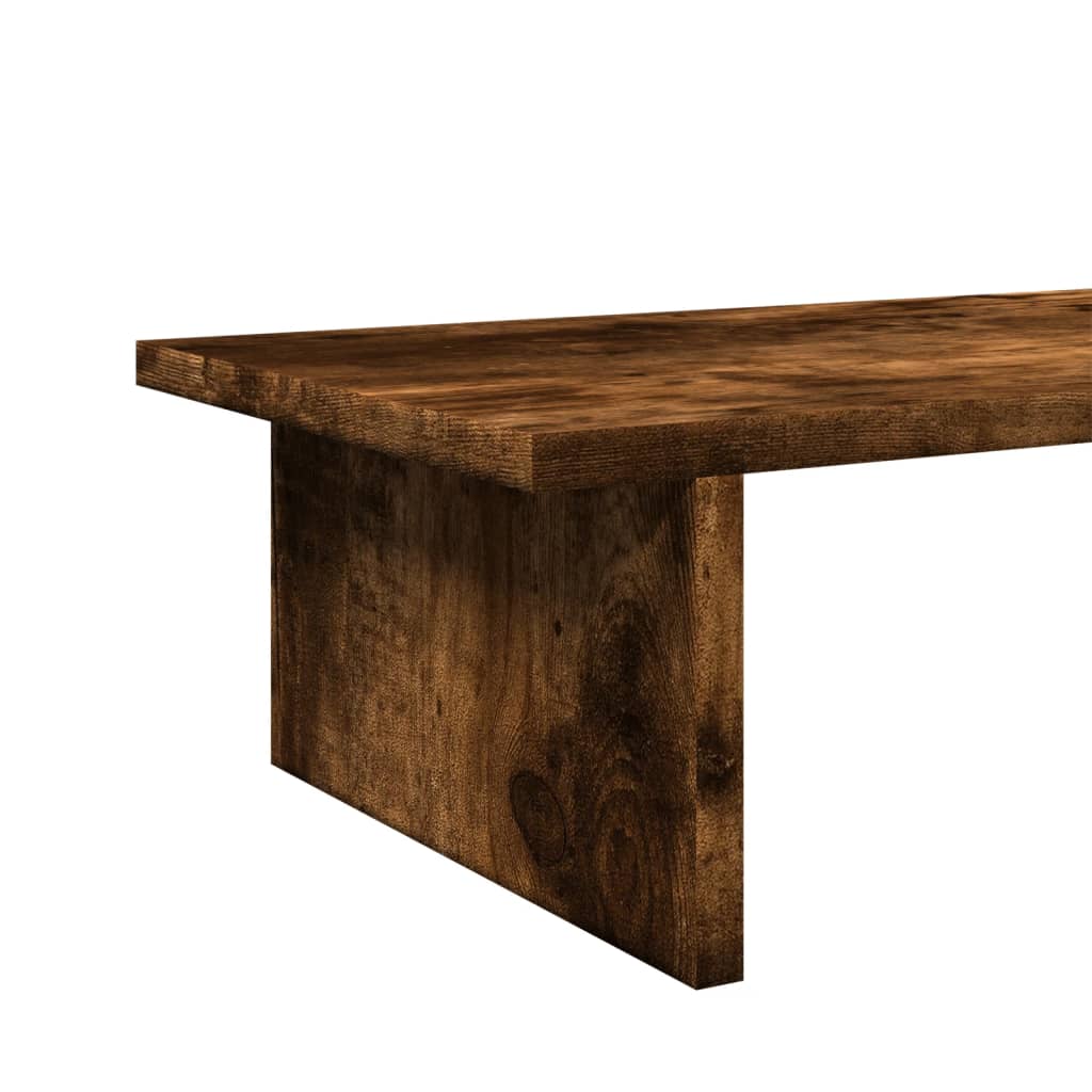 Monitorstandaard 100x27x15 cm bewerkt hout gerookt eikenkleurig is nu te koop bij PeponiXL, paradijselijk wonen!