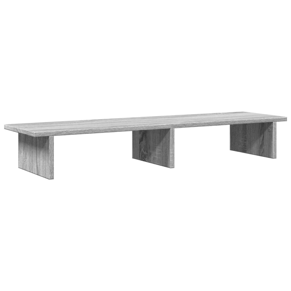 Monitorstandaard 100x27x15 cm bewerkt hout grijs sonoma eiken is nu te koop bij PeponiXL, paradijselijk wonen!