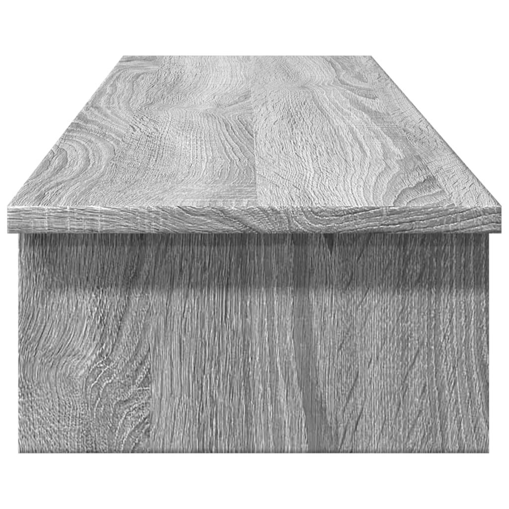 Monitorstandaard 100x27x15 cm bewerkt hout grijs sonoma eiken is nu te koop bij PeponiXL, paradijselijk wonen!