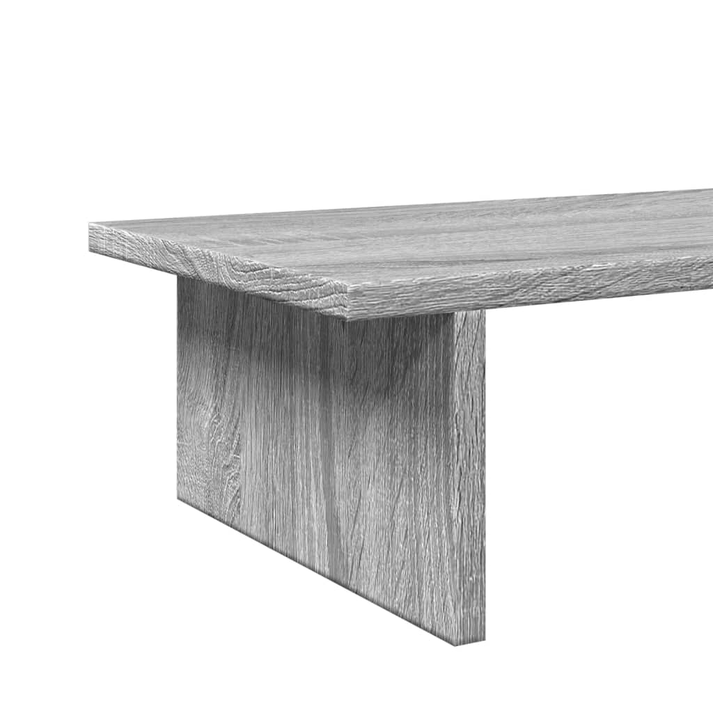 Monitorstandaard 100x27x15 cm bewerkt hout grijs sonoma eiken is nu te koop bij PeponiXL, paradijselijk wonen!
