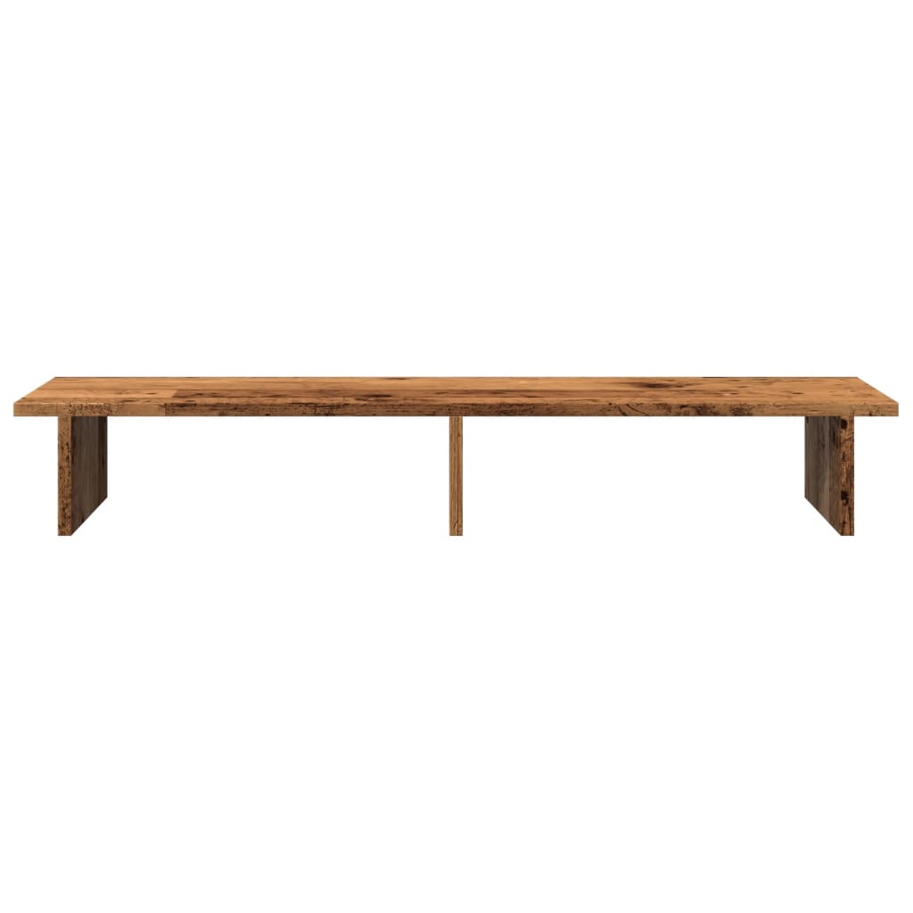 Monitorstandaard 100x27x15 cm bewerkt hout oud houtkleurig is nu te koop bij PeponiXL, paradijselijk wonen!