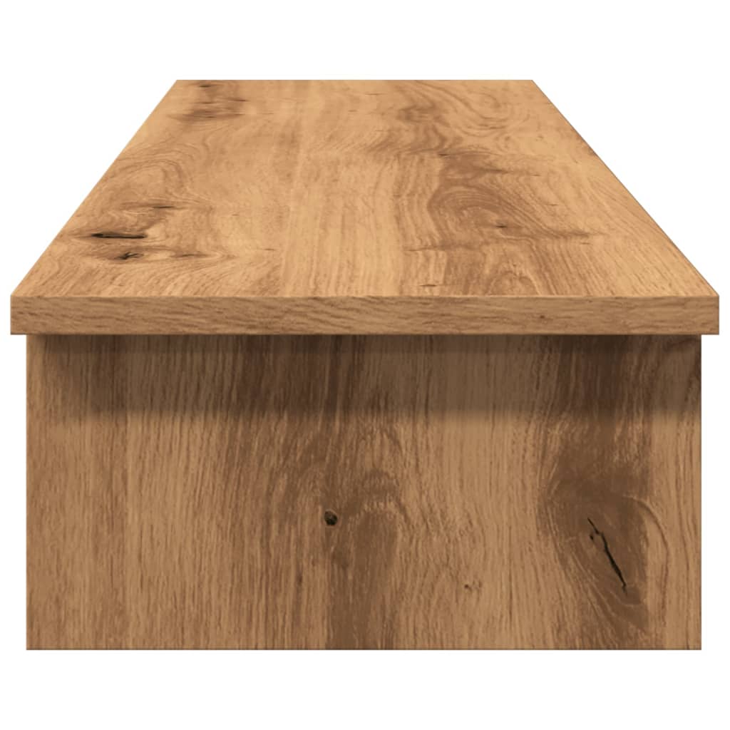 Monitorstandaard 100x27x15 cm bewerkt hout artisanaal eiken is nu te koop bij PeponiXL, paradijselijk wonen!