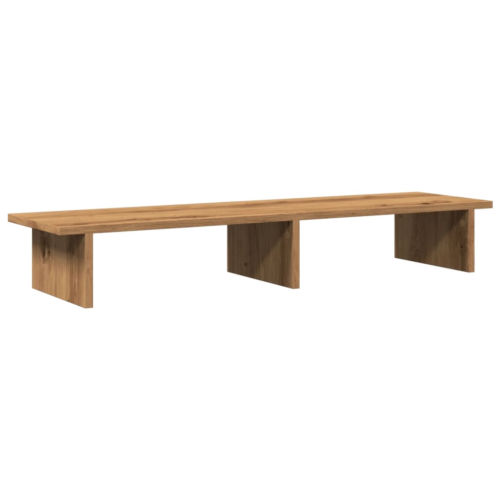 Monitorstandaard 100x27x15 cm bewerkt hout artisanaal eiken is nu te koop bij PeponiXL, paradijselijk wonen!