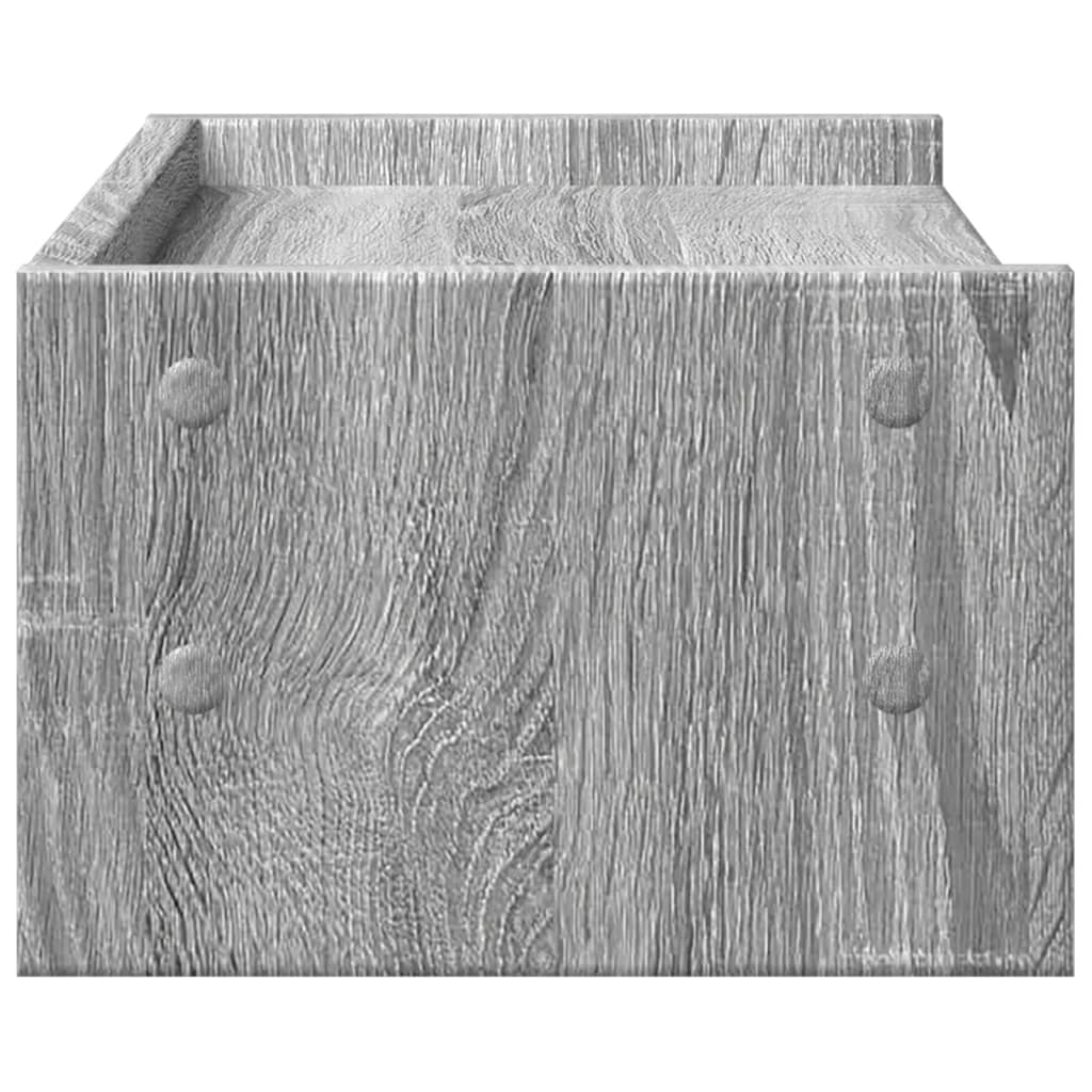 Monitorstandaard 42x24x16 cm bewerkt hout grijs sonoma eiken is nu te koop bij PeponiXL, paradijselijk wonen!