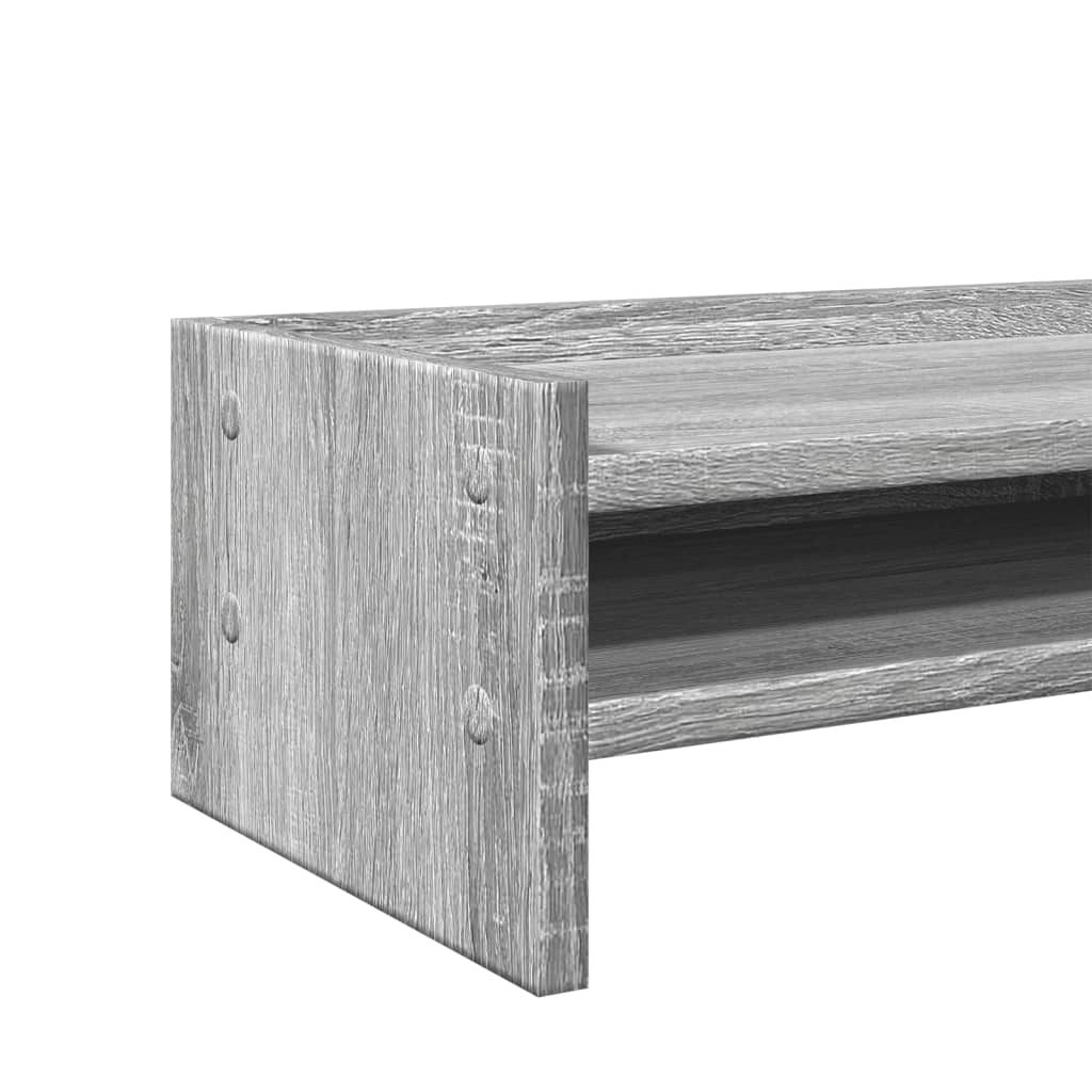 Monitorstandaard 42x24x16 cm bewerkt hout grijs sonoma eiken is nu te koop bij PeponiXL, paradijselijk wonen!