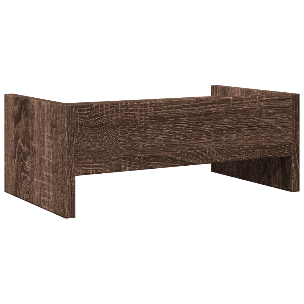 Monitorstandaard 42x24x16 cm bewerkt hout bruin eikenkleurig is nu te koop bij PeponiXL, paradijselijk wonen!