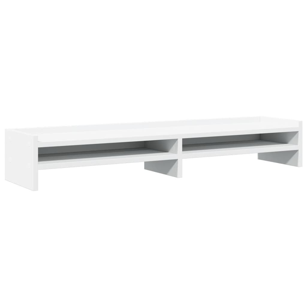 Monitorstandaard 100x24x16 cm bewerkt hout wit is nu te koop bij PeponiXL, paradijselijk wonen!