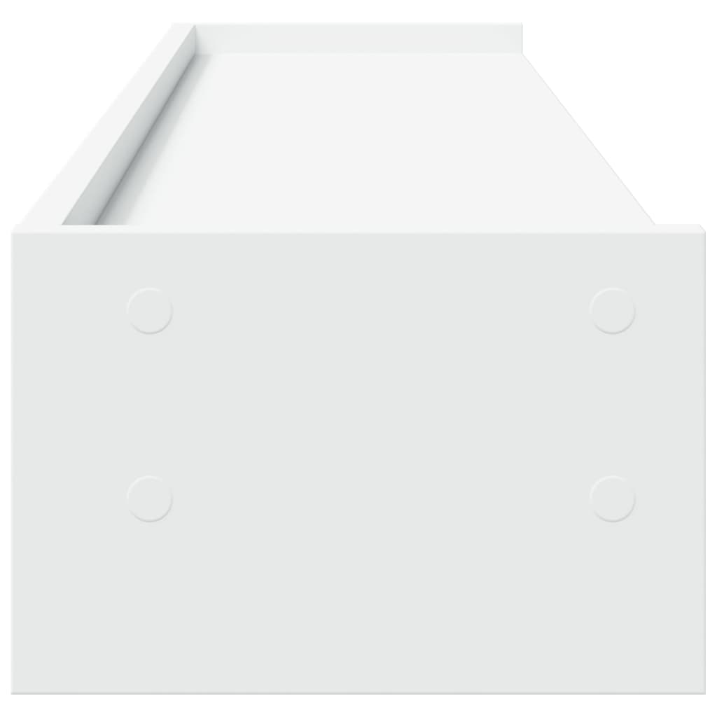 Monitorstandaard 100x24x16 cm bewerkt hout wit is nu te koop bij PeponiXL, paradijselijk wonen!