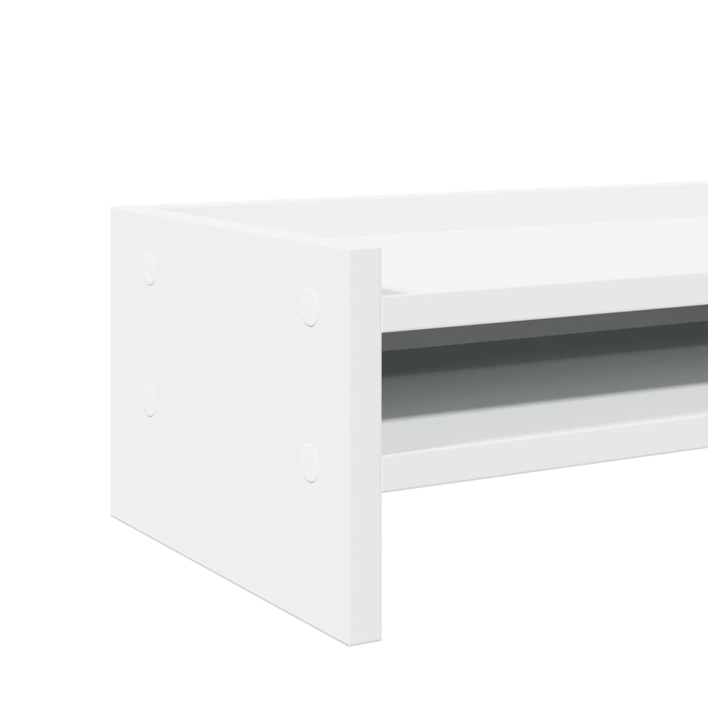Monitorstandaard 100x24x16 cm bewerkt hout wit is nu te koop bij PeponiXL, paradijselijk wonen!